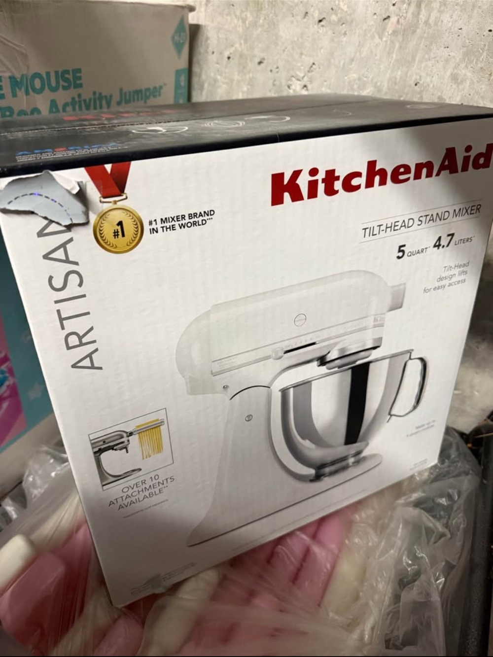 KitchenAid White Tilt-Head Stand Mixer - Artisan Series